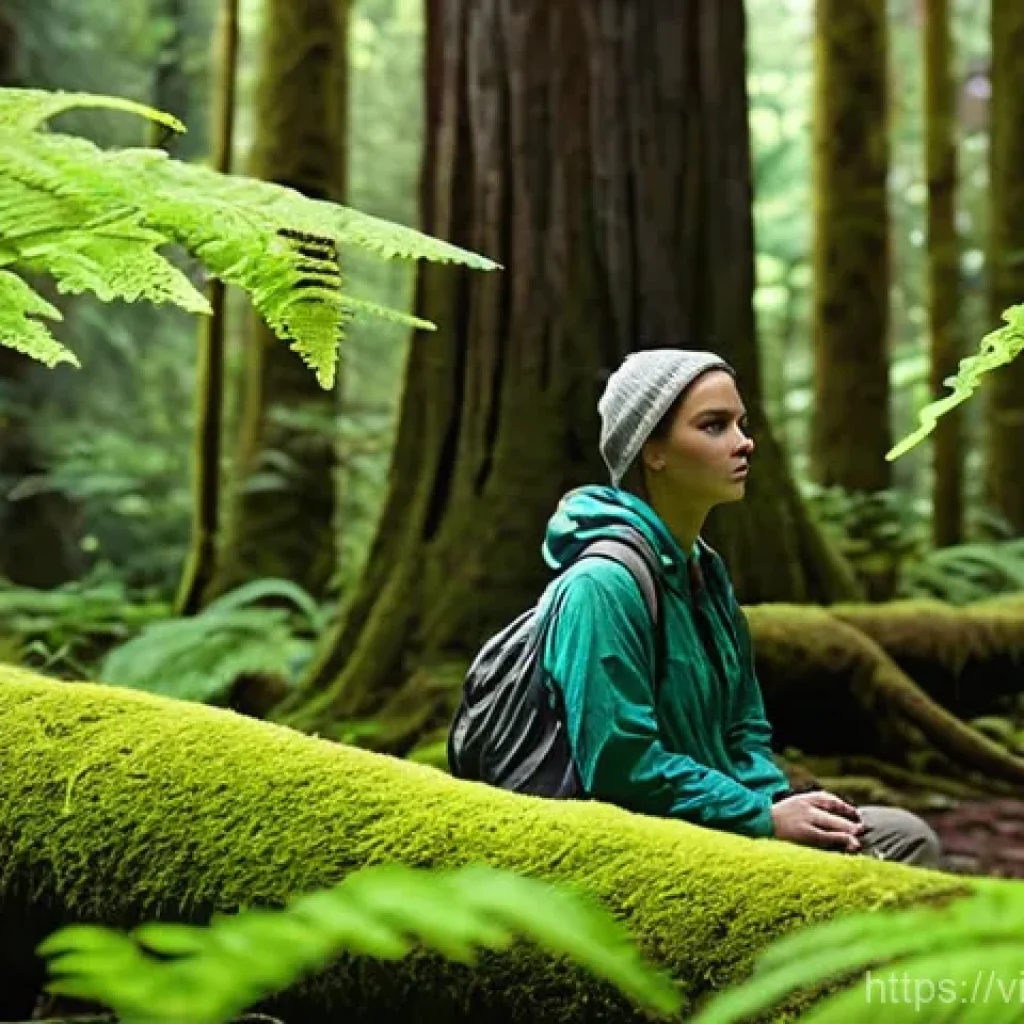마인드풀니스와 아웃도어 스포츠 결합하기 - **Prompt 1: Mindful Forest Exploration**
"A person in their late 20s, with a gentle and contempl...