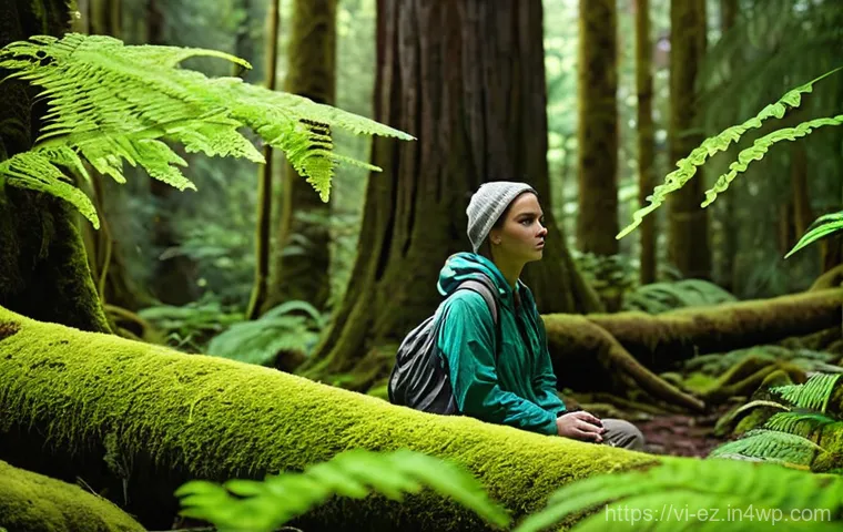 마인드풀니스와 아웃도어 스포츠 결합하기 - **Prompt 1: Mindful Forest Exploration**
"A person in their late 20s, with a gentle and contempl...