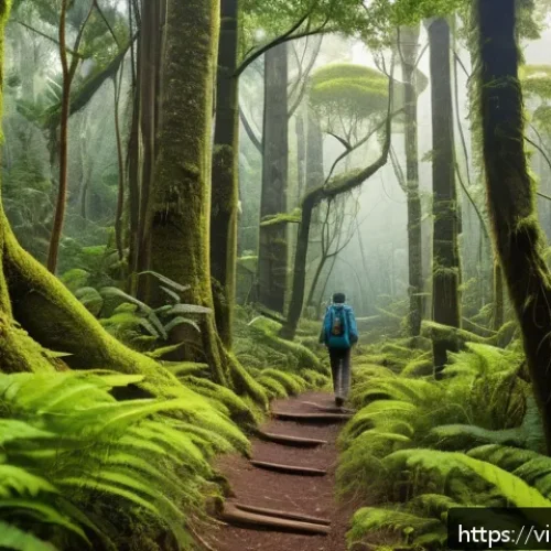 Home 17 자연에서의 마인드풀니스 체험 기회 - A serene ancient tropical forest scene inspired by Cuc Phuong National Park in Vietnam, featuring to...